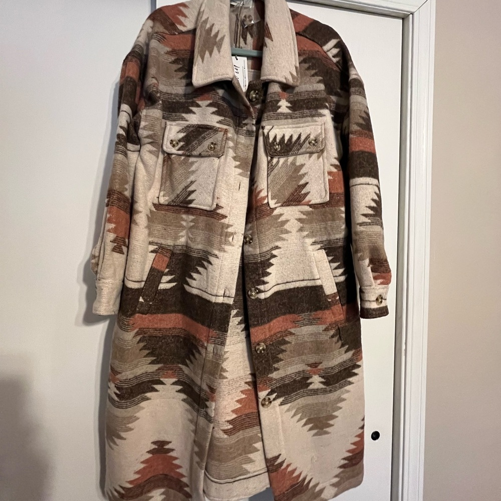 NWT long shacket size large